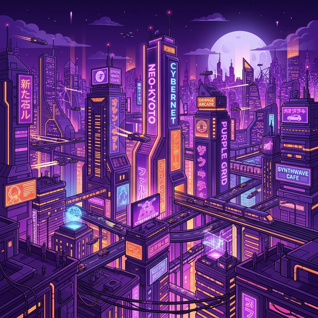 Cyberpunk Åehir Ä°llÃ¼strasyonu